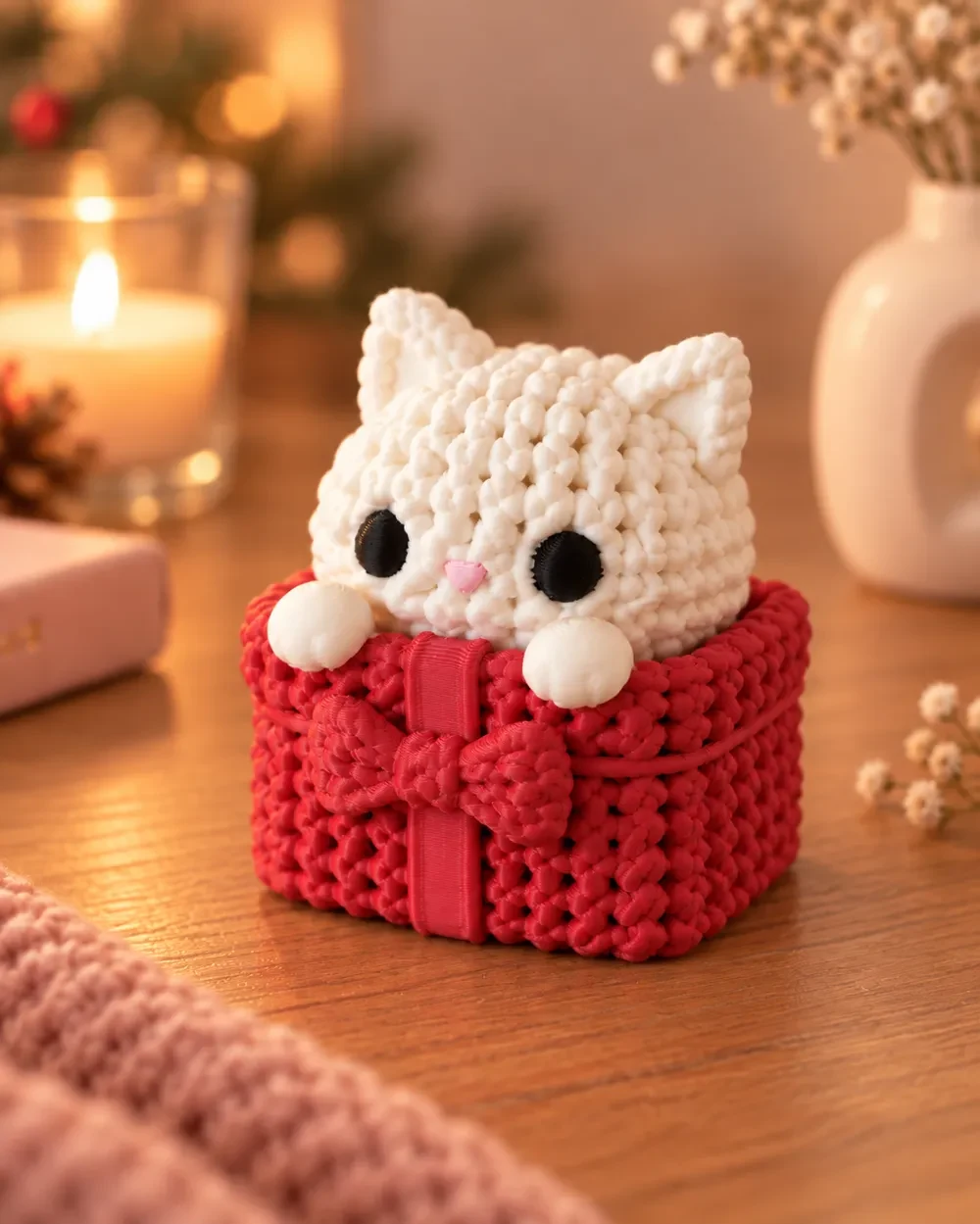 Presente gatinho texturizado